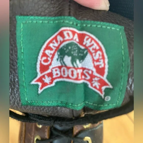 Canada West Lineman Brown Leather Boots - Picture 3 of 9